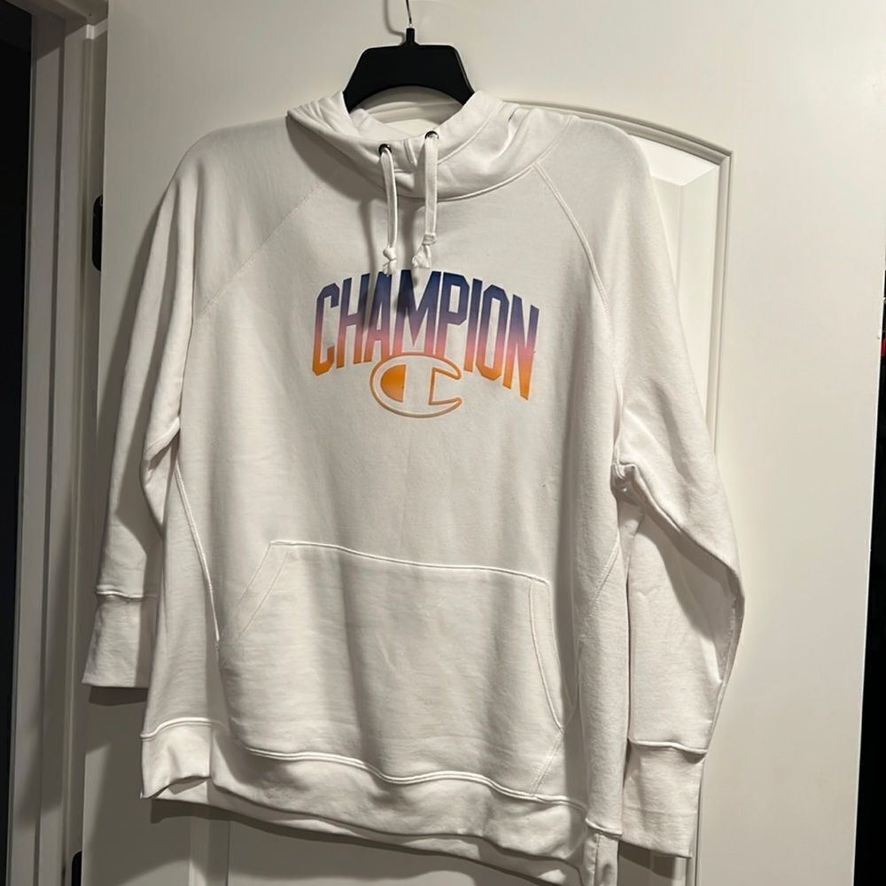 Champion white hoodie 